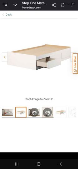 TWIN

Step One Mates Bed with 3-Drawers, Pure White