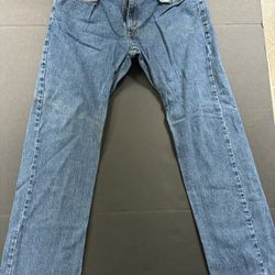 Eddie Bauer Men's Straigh Fit Straight Denim Jeans Blue, Size 36x34, 100% Cotton