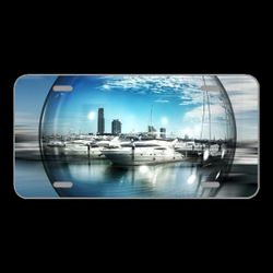 License Plate Novelty Car Front Marina Gold Soap Bubble Ball Coast