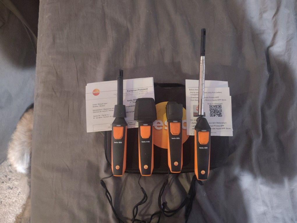 New Testo Smart Probes VAC Kit With Case 405i, 410i, 605i & 805i Probes