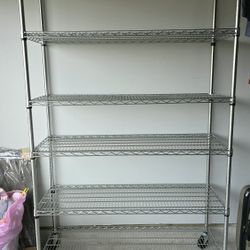 Stainless steel rack with industrial wheels 