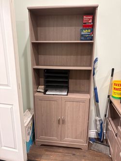 Bookcase with Cabinet Storage