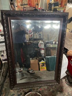 Wood frame glass 43x31 picture