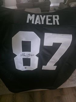 Authentic Signed Michael Mayer Jersey Raiders