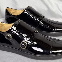 The Noble Shoe Patent Leather Monk Strap Casual Sneakers Shoes Men’s Size 11