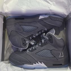 Retro 5 Wolf Gray Size 9