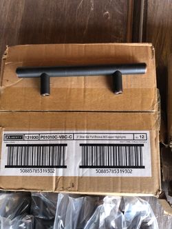 24 3” Steel bar bronze pulls with copper highlights