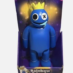 Rainbow Friends Blue Deluxe 12" Figure Toy Shake Me Feature With Crown