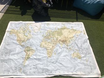 World map 6feet by 5 feet canvas