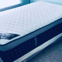 MATTRESS Queen Size Double Pillow Top Medium And Firm Orthopedic 14”thick Brand New We Finance We Deliver