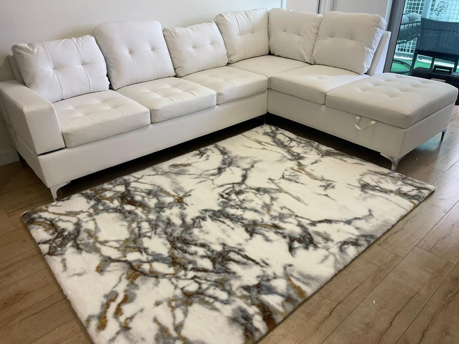 Sectional White, Black Or Grey