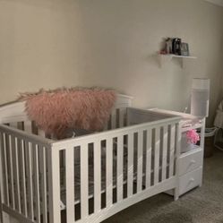 Baby Crib Toddler Bed With Storage 