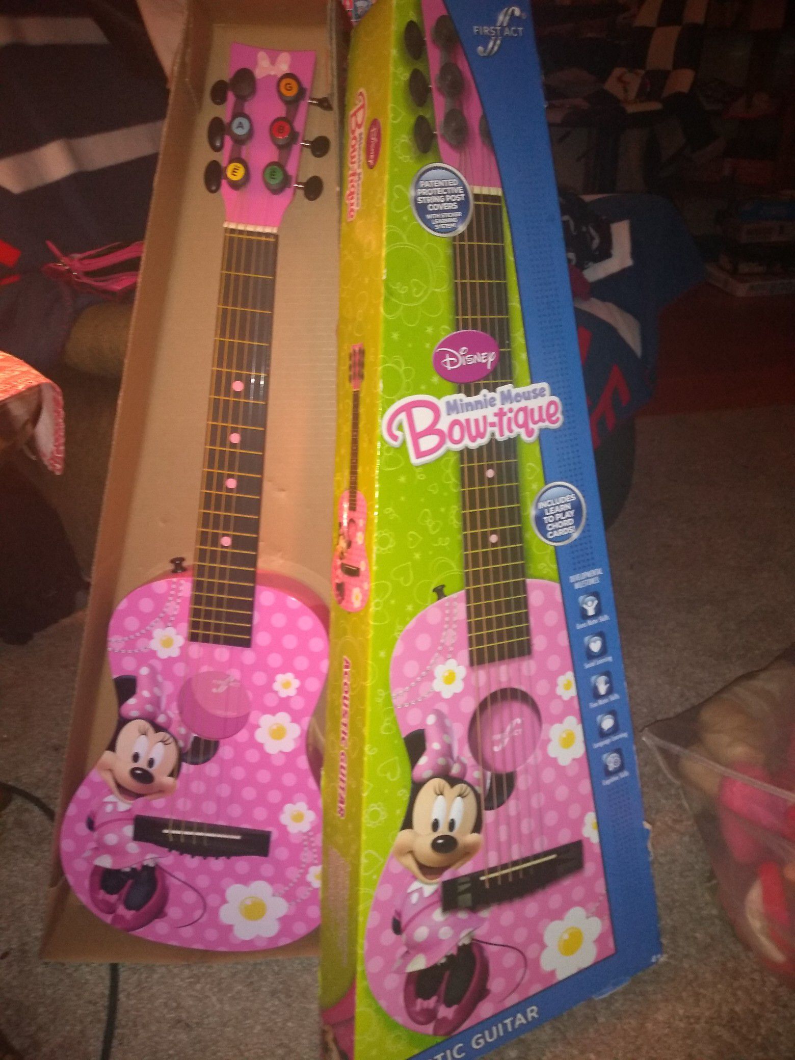 Minnie mouse acoustic guitar
