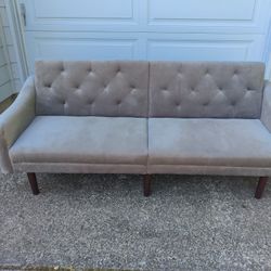 Sleeper Sofa Couch Gray Bed Convertible