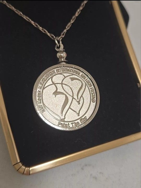 1997 Albuquerque International Balloon Fiesta Sterling Silver Pendant & Chain