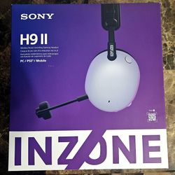 Sony INZONE H9 II Wireless Gaming Headset – White – New Open Box