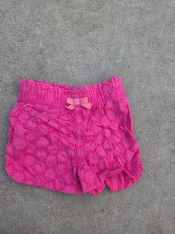 Cherokee Girls Pink Eyelet Shorts with Bow