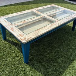 Custom Beach / Sea Shell Coffee Table ! Beautiful!