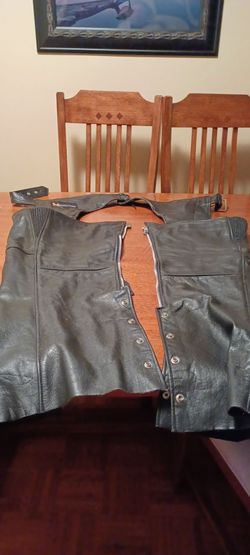Motorcycle men's chaps leather