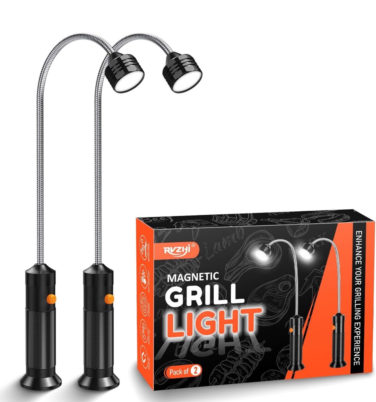 BRAND NEW 2 Pack Outdoor Bright Magnetic LED BBQ Light