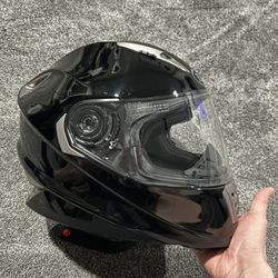 Bilt Raptor Full Face Motorcycle Helmet Black Gloss (Small)