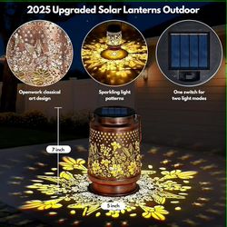 Christmas Gifts for Women, Solar Lantern Outdoor Waterproof Decorations Garden Decor, Christmas Birthday Gifts for Women, Mom, Grandma Decorative Gard