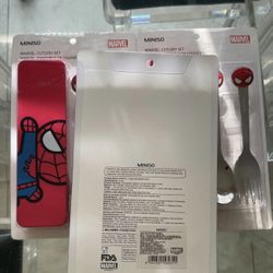 New Spider-Man stainless steel fork and spoon set with case