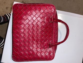 Red purse. Make-up bag