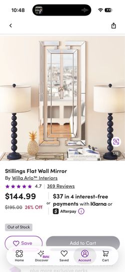 Stillings flat wall mirror