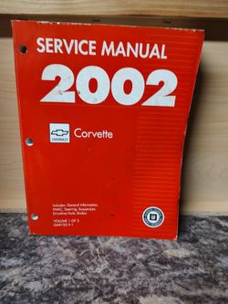3 -2002 Corvette Manuals in excellent Condition.