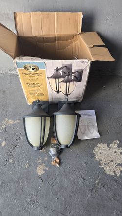 Hampton Bay Twin-Pack Outdoor Wall Lanterns