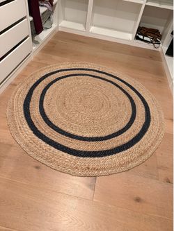 Hearth & Hand™ with Magnolia Round 5' Double Stripe Braided Jute Area Rug