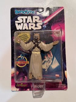 Vintage 1994 Topps Bend Ems Tusken Raider STAR WARS Figure w/ Card