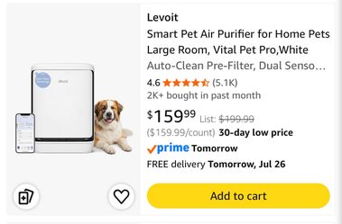 LEVOIT Pet Air Purifier NEW $140-Great for Dogs and Cats!