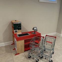 Melissa And Doug Register + 2 Shopping Carts 
