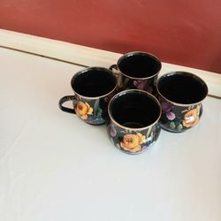 MacKenzie Child Black Mugs