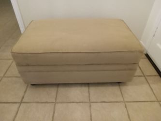 Ottoman - Beige Storage Ottoman
