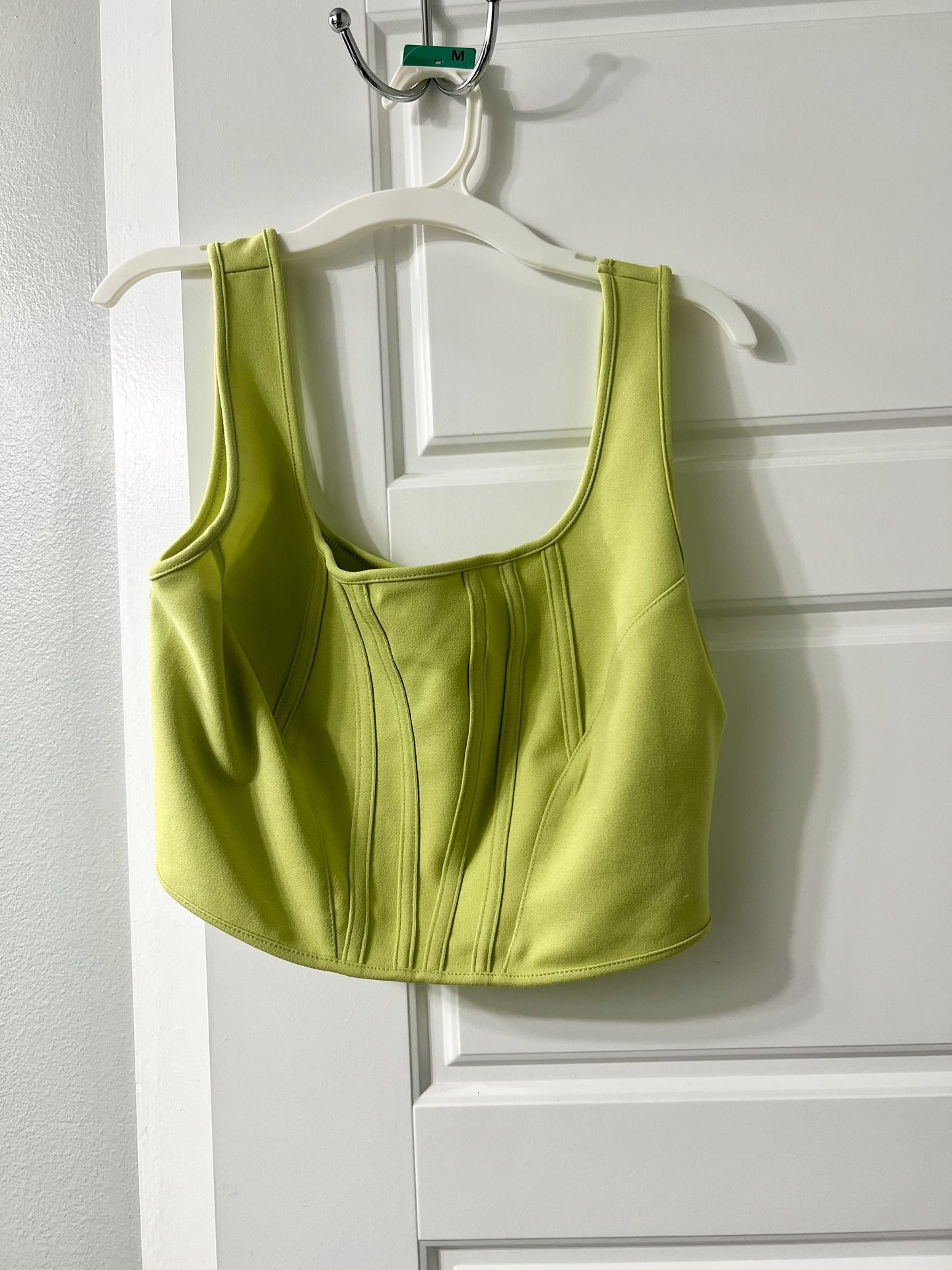 Green corset tank top size small NWOT by happily grey 