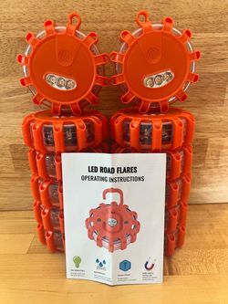 Brand-New LED Road Flares — 4 Sets Available
