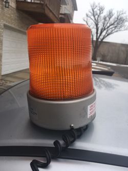 PSE Amber Star flash 12/24v with car cigarettes connection