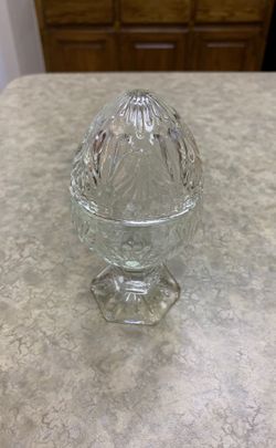 Vintage glass egg by Avon 5 in