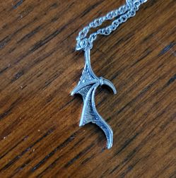 🐉 Silver-Tone Dragon Pendant Necklace Fantasy Gothic Medieval Jewelry