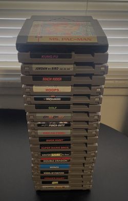NES Game Lot – 19 Original Games (Ms. Pac-Man, Punch-Out, Mario & More)