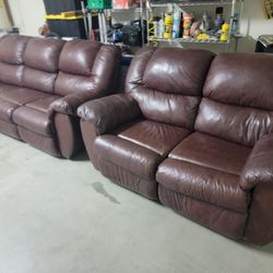 Leather Sofa And Love Seat Recliner 