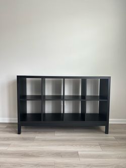KALLAX IKEA 8 Cube Storage Shelf Unit with Under Frame, Black, NEW