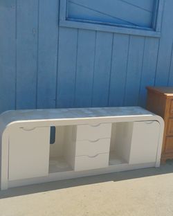 FREE - White Laminate Credenza / Console Cabinet