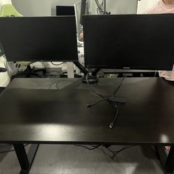 Desk + 2 Monitors
