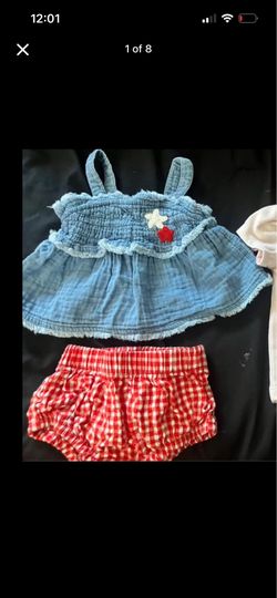 0-3 Month 4th of July Outfit
