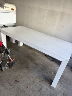 White dining table