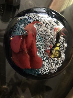 Scuba Diver glass paper weight